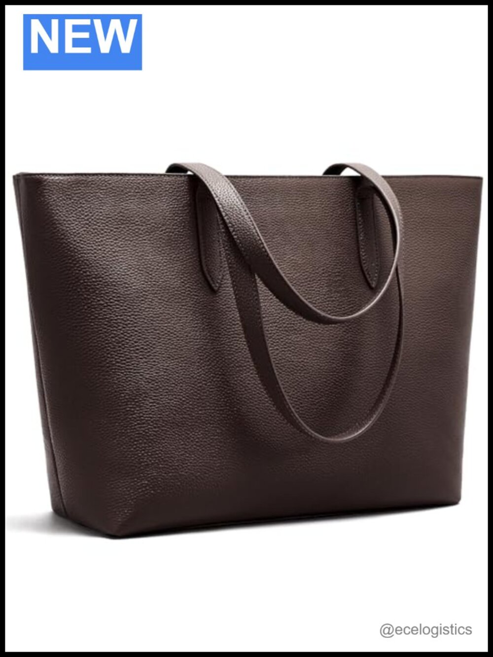 Genuine Leather Tote Bag for Women, Soft Cowhide Shoulder Handbag, Large